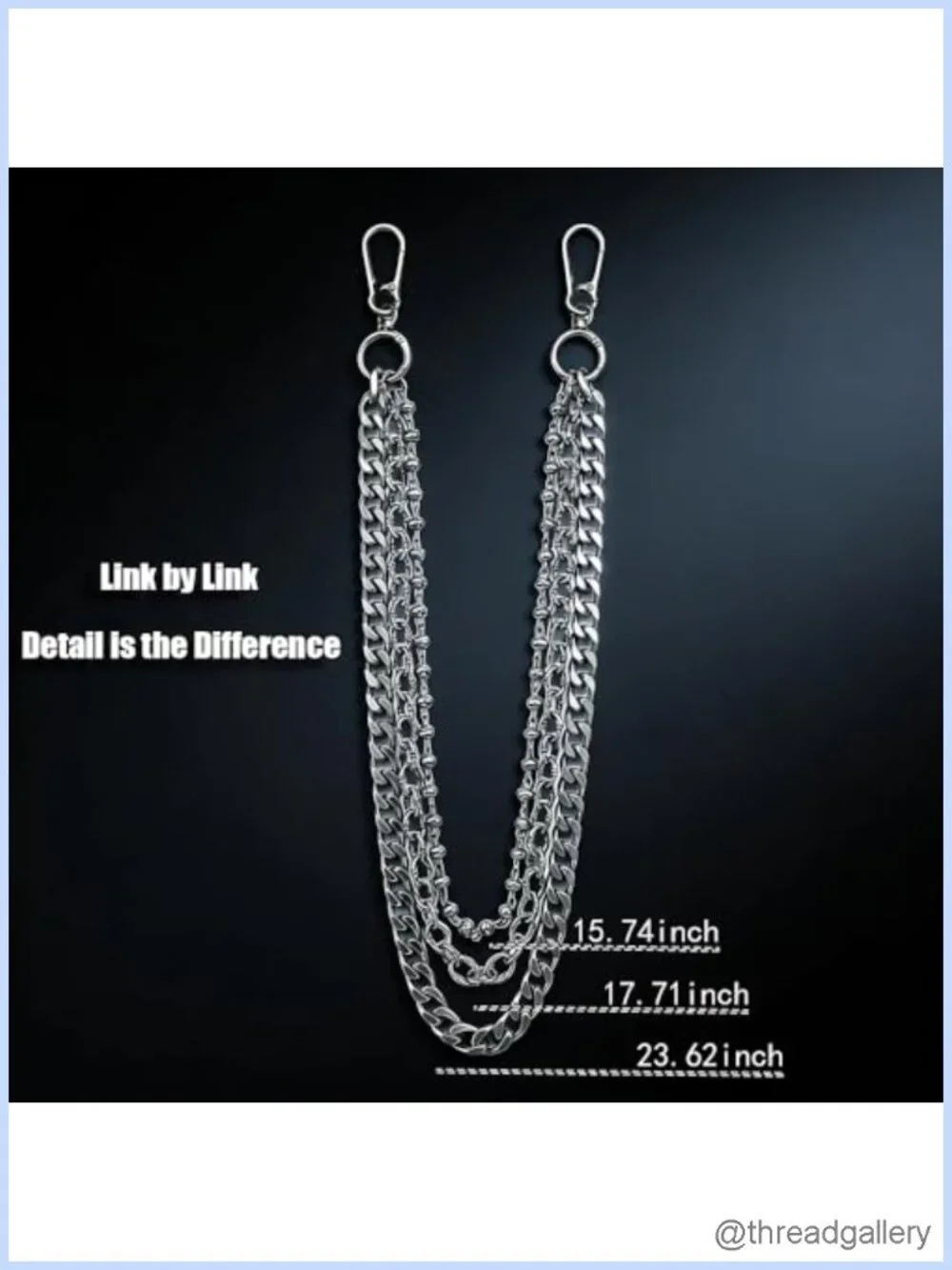 Stainless Steel Pants Chain Punk Biker Hip Hop Jean Wallet Accessory